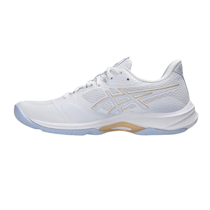 White-Champagne - Side - Asics Womens-Ladies Ballistic FF 4 Trainers