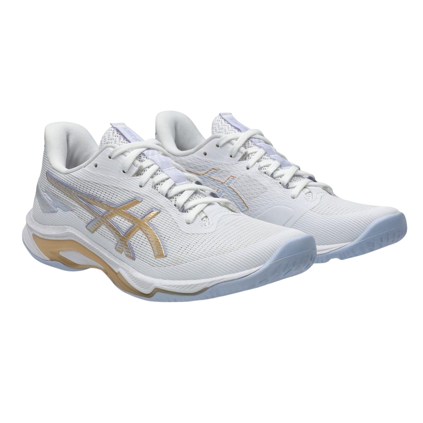 White-Champagne - Front - Asics Womens-Ladies Ballistic FF 4 Trainers