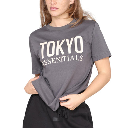 Charcoal - Side - Blank Essentials Womens-Ladies Tokyo T-Shirt
