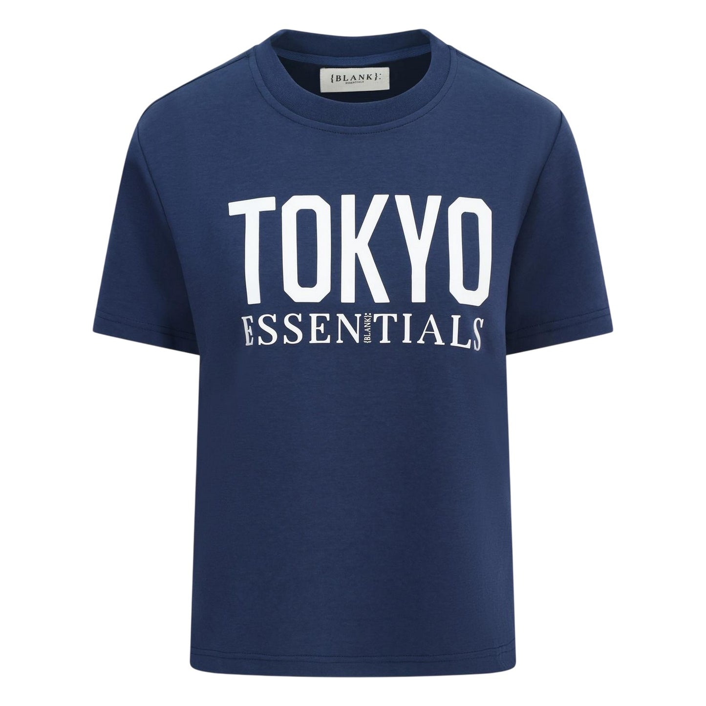 Navy - Front - Blank Essentials Womens-Ladies Tokyo T-Shirt
