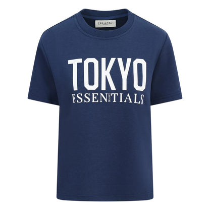 Navy - Front - Blank Essentials Womens-Ladies Tokyo T-Shirt