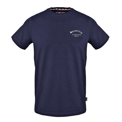 Navy - Front - Aquascutum Mens London Regular T-Shirt