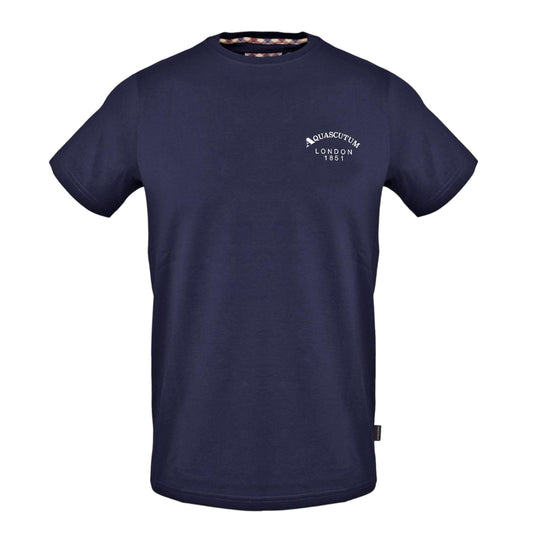 Navy - Front - Aquascutum Mens London Regular T-Shirt