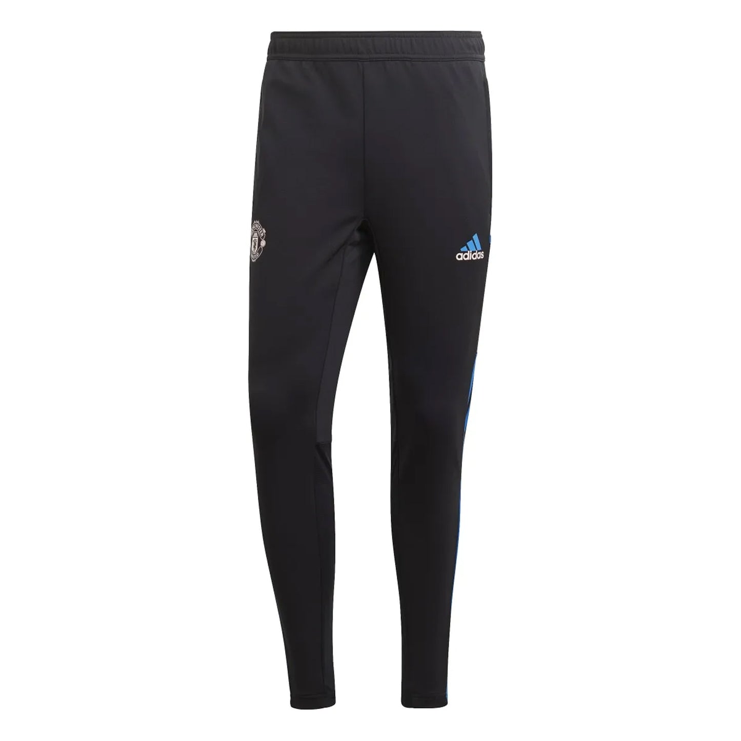 Black-Blue - Front - Adidas Mens Manchester United Condivo 22 Training Jogging Bottoms