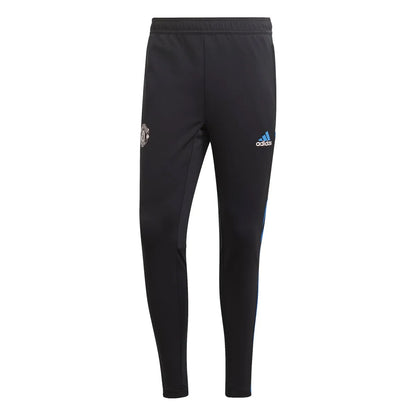 Black-Blue - Front - Adidas Mens Manchester United Condivo 22 Training Jogging Bottoms