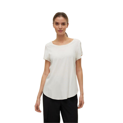 Snow White - Front - Vero Moda Womens-Ladies Bella Scoop Neck Regular T-Shirt
