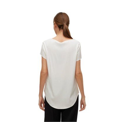 Snow White - Back - Vero Moda Womens-Ladies Bella Scoop Neck Regular T-Shirt