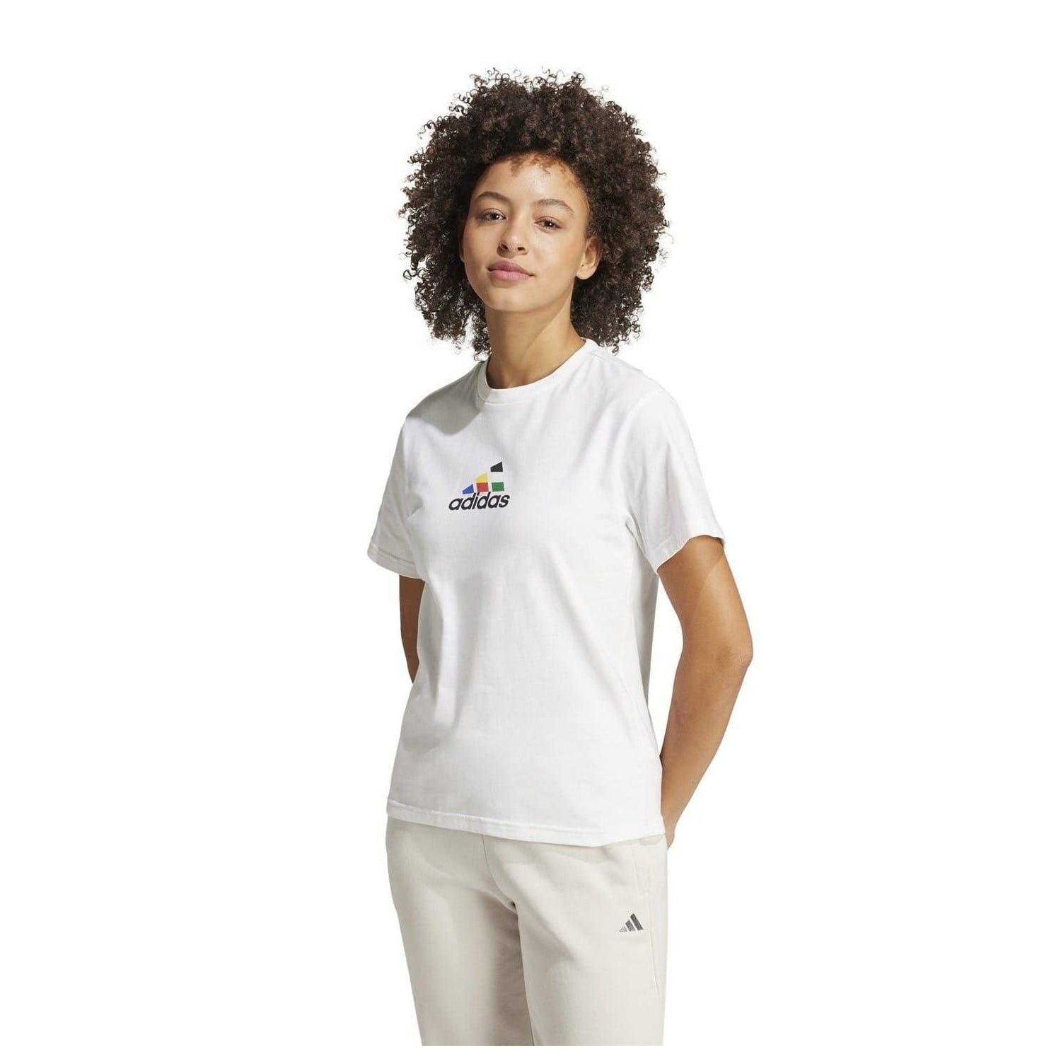 White - Lifestyle - Adidas Womens-Ladies Tiro Country Regular T-Shirt