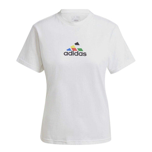 White - Front - Adidas Womens-Ladies Tiro Country Regular T-Shirt