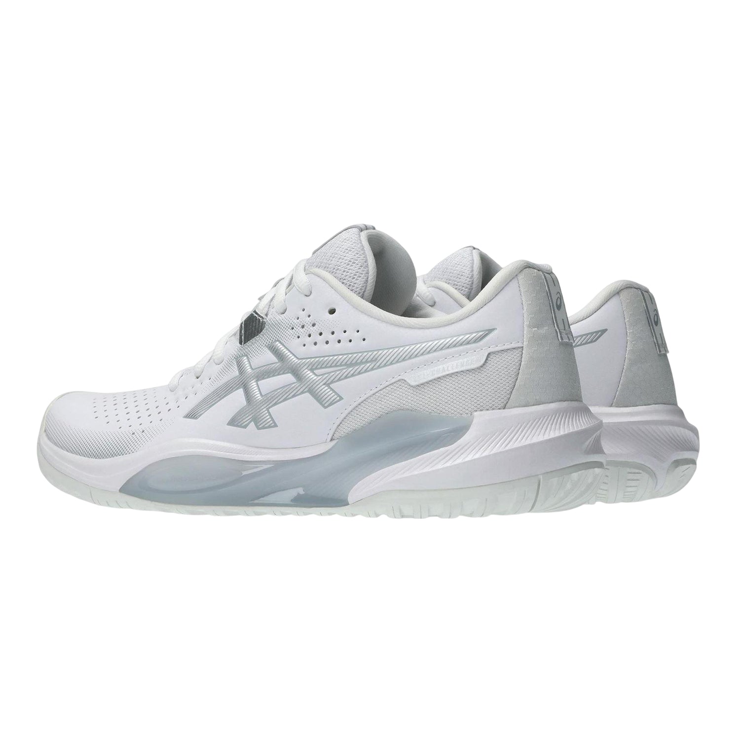 White-Silver - Back - Asics Womens-Ladies Challenger 15 Cushioned Tennis Shoes