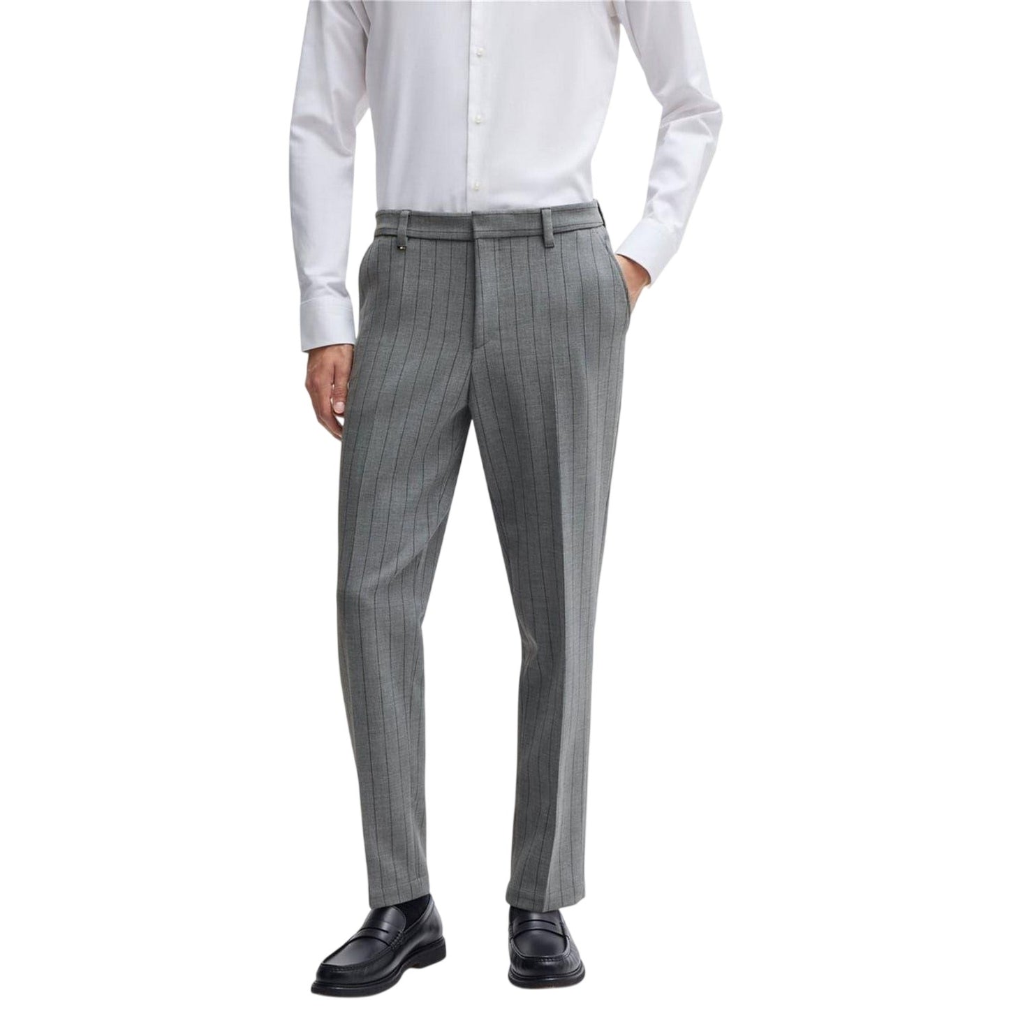 Medium Grey - Lifestyle - Hugo Boss Mens Slim Trousers
