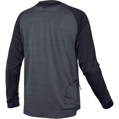 Black - Back - Endura Mens Singletrack Fleece Top