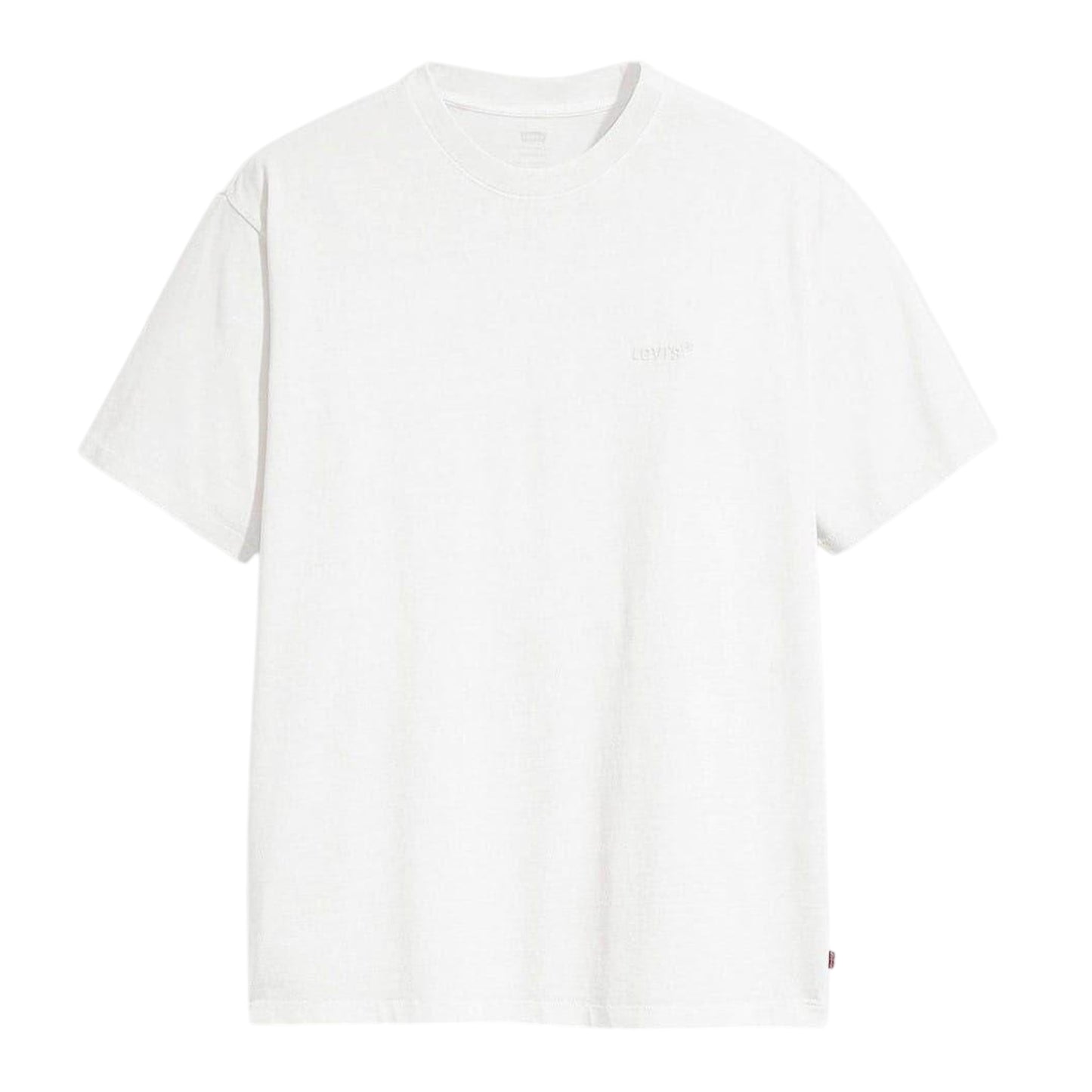 White - Front - Levis Mens Lettering Cotton Tab Detail T-Shirt