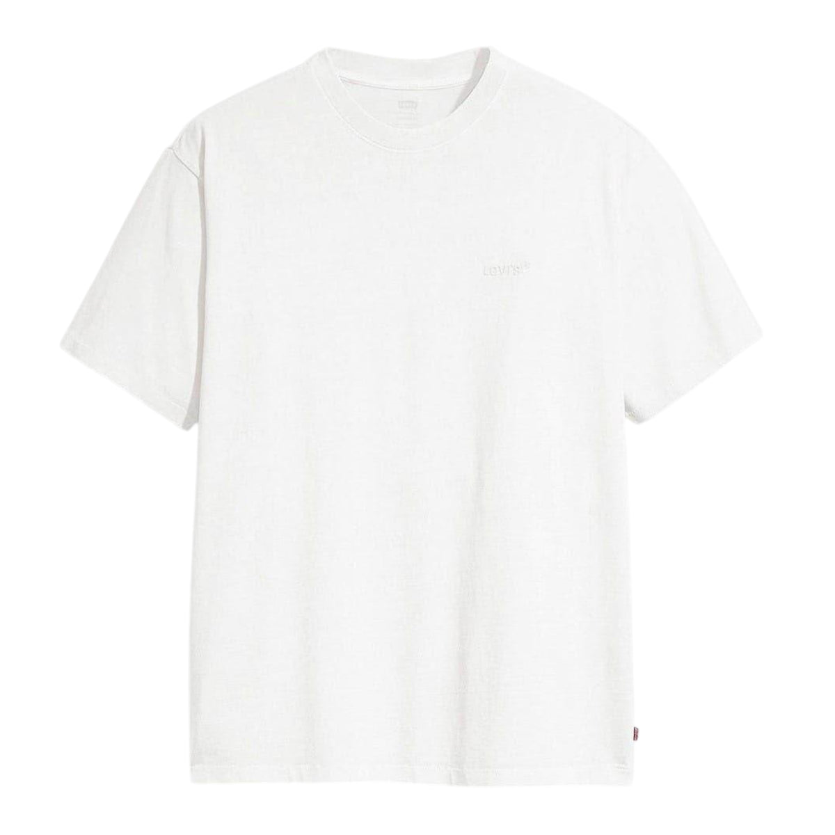 White - Front - Levis Mens Lettering Cotton Tab Detail T-Shirt