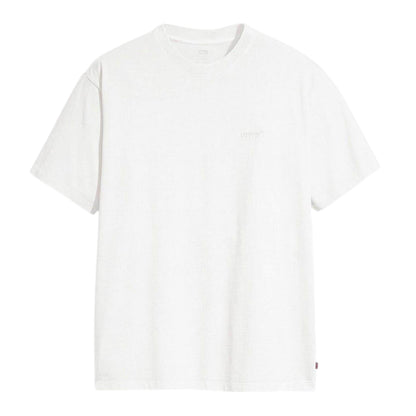 White - Front - Levis Mens Lettering Cotton Tab Detail T-Shirt
