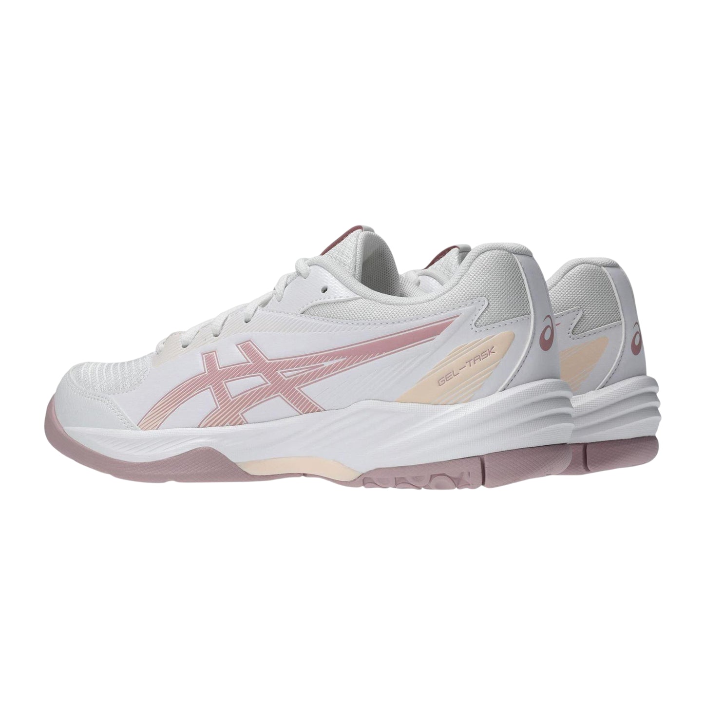 White - Back - Asics Womens-Ladies Task 4 Volleyball Shoes