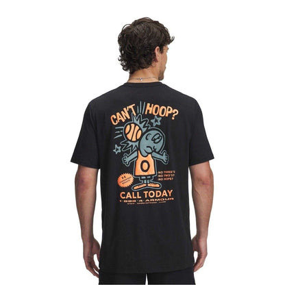 Black - Back - Under Armour Mens Basketball Loose Fit T-Shirt
