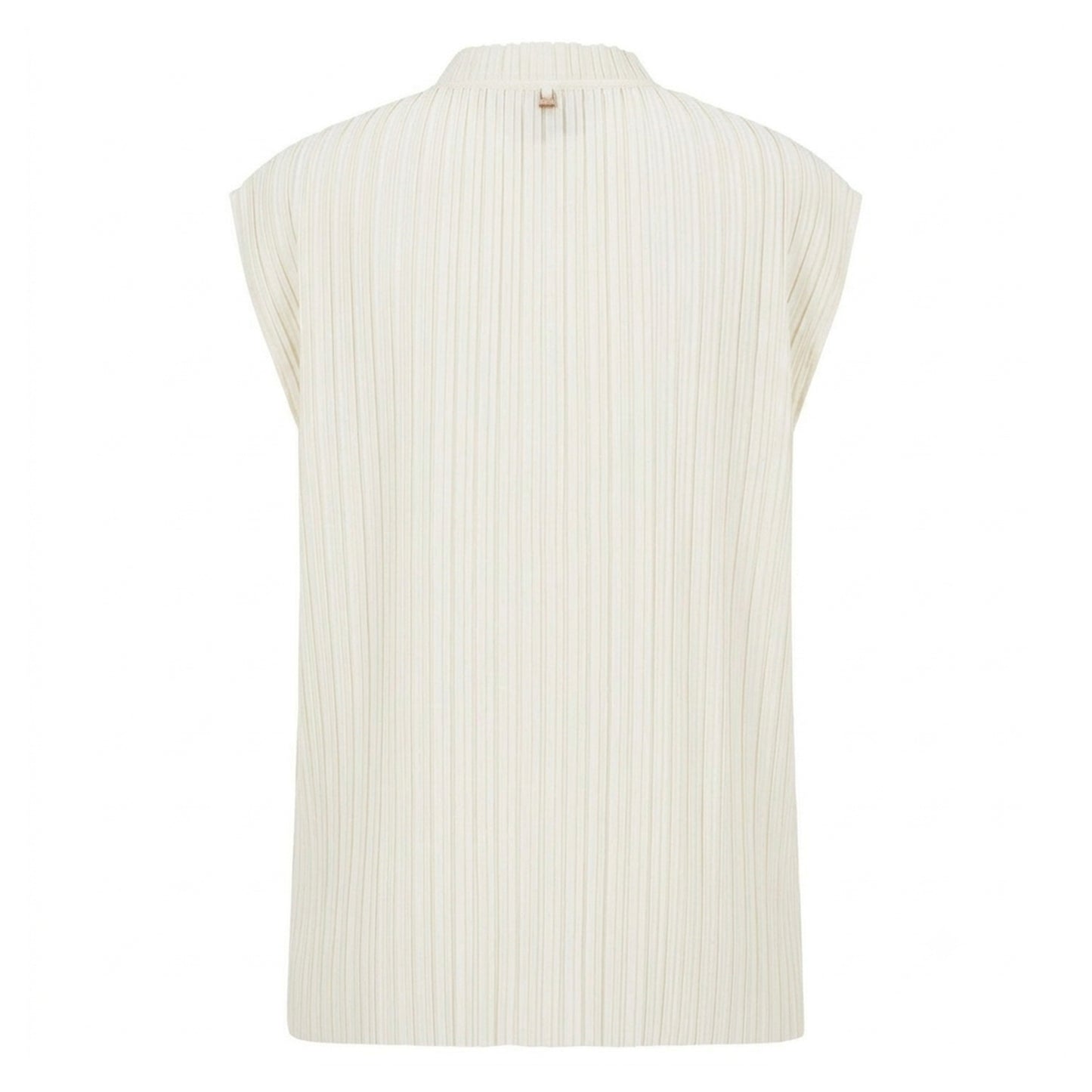White - Back - Boss Womens-Ladies V Neck Regular Sleeveless Tunic Top
