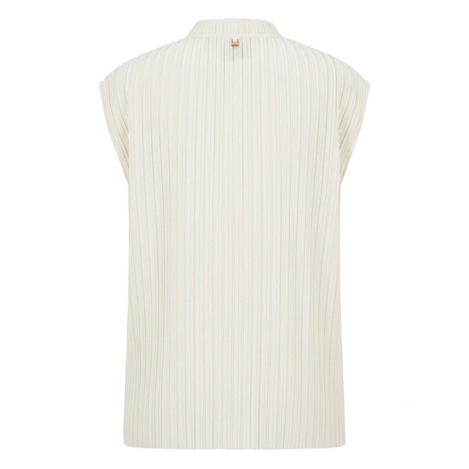 White - Back - Boss Womens-Ladies V Neck Regular Sleeveless Tunic Top
