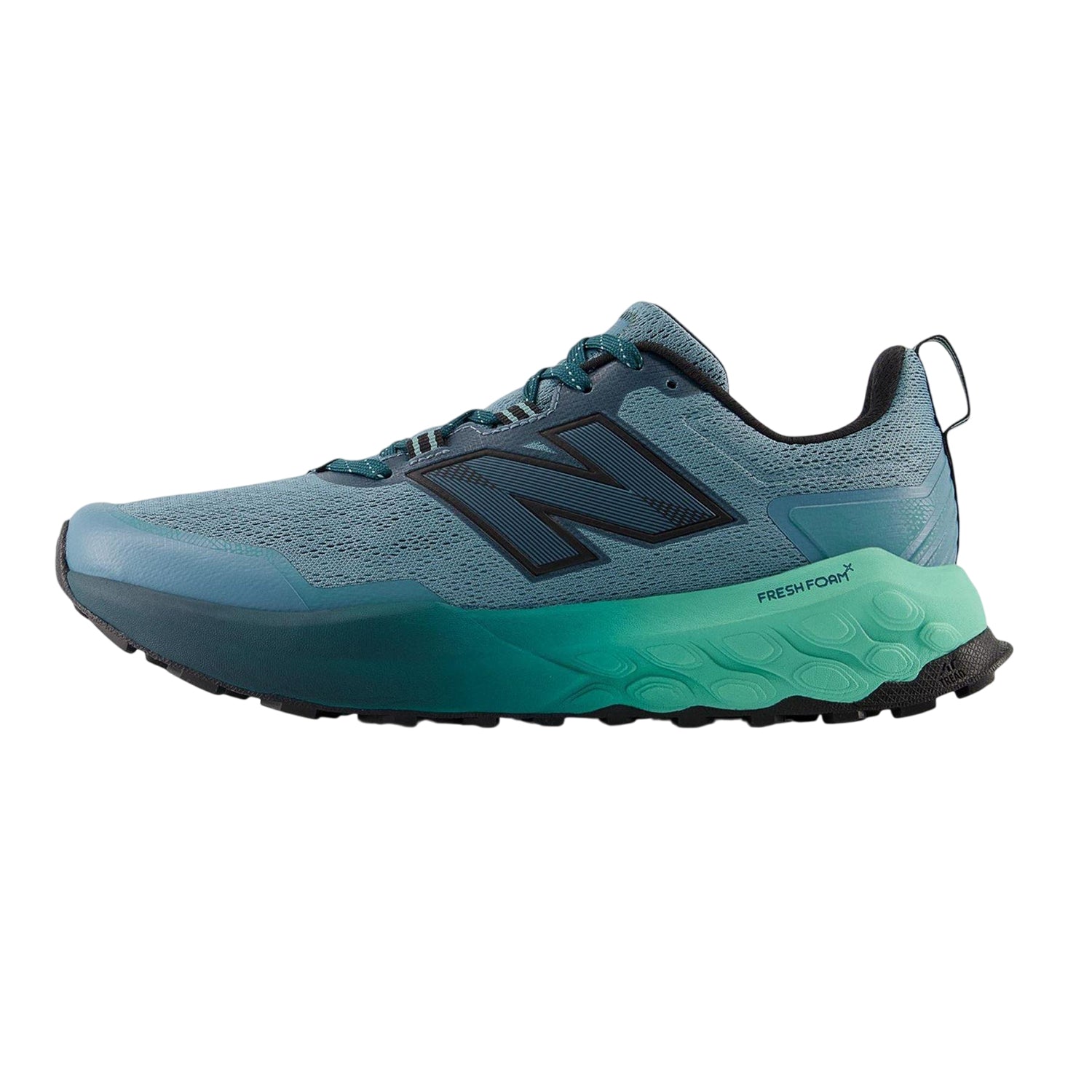 Teal-Black - Back - New Balance Mens Garoe Leather Running Shoes