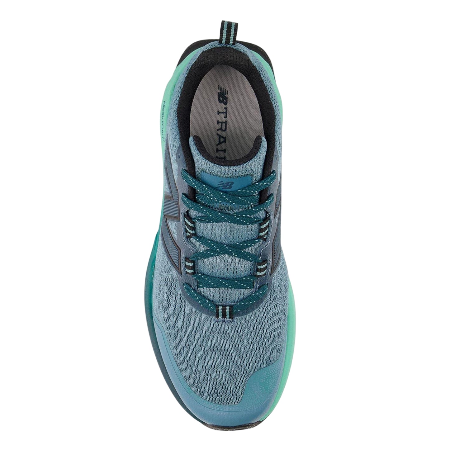 Teal-Black - Side - New Balance Mens Garoe Leather Running Shoes