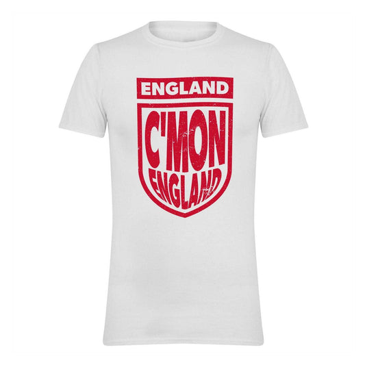 White - Front - AWD Unisex Adult England Regular T-Shirt