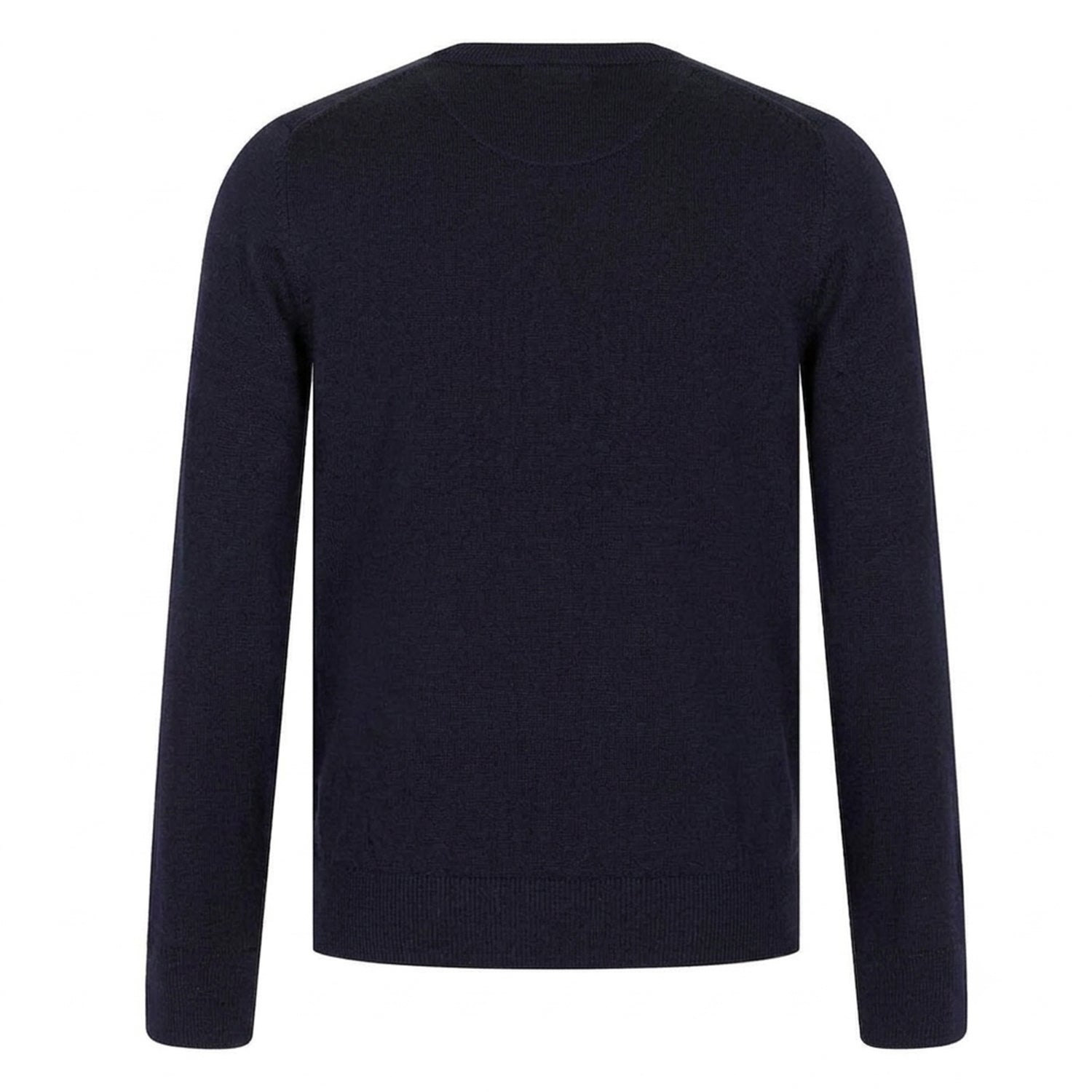 New French Navy - Back - Lyle & Scott Mens Merrick Knitted V Neck Pullover
