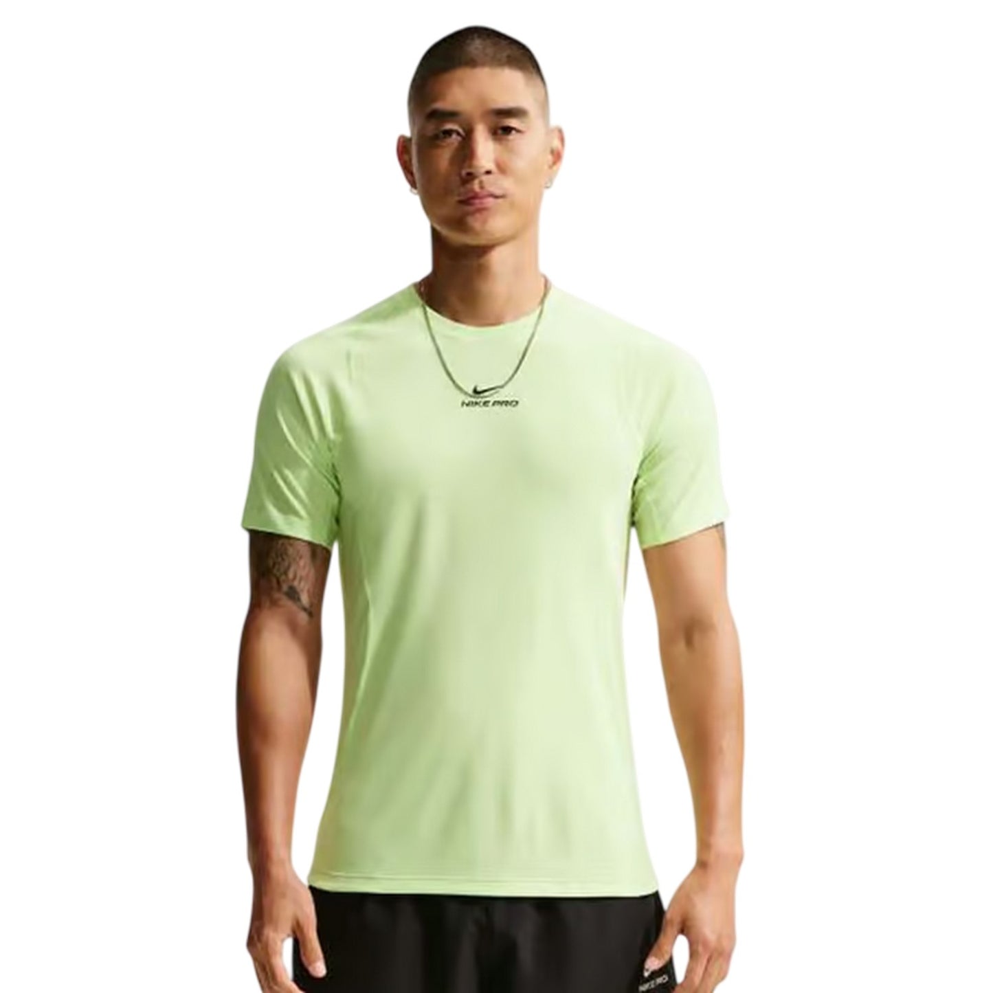 Lime - Front - Nike Mens Pro Dri-FIT Fitted Top
