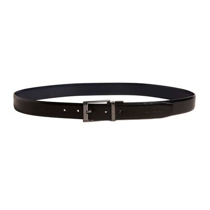 Black - Front - Ted Baker Crafts Leather Reversible Belt