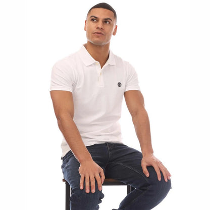 White - Side - Timberland Mens Merrymee River Polo Shirt
