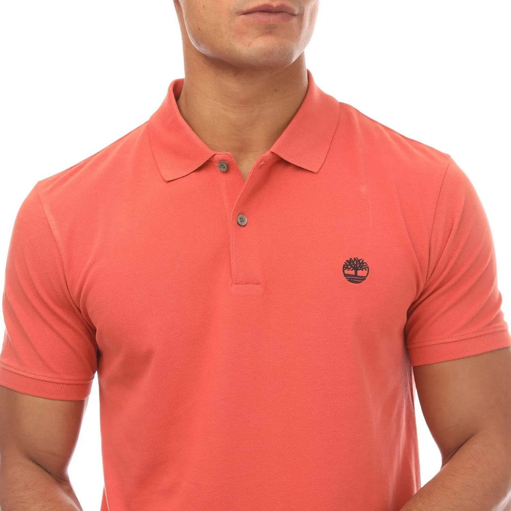 Coral - Side - Timberland Mens Merrymee River Polo Shirt