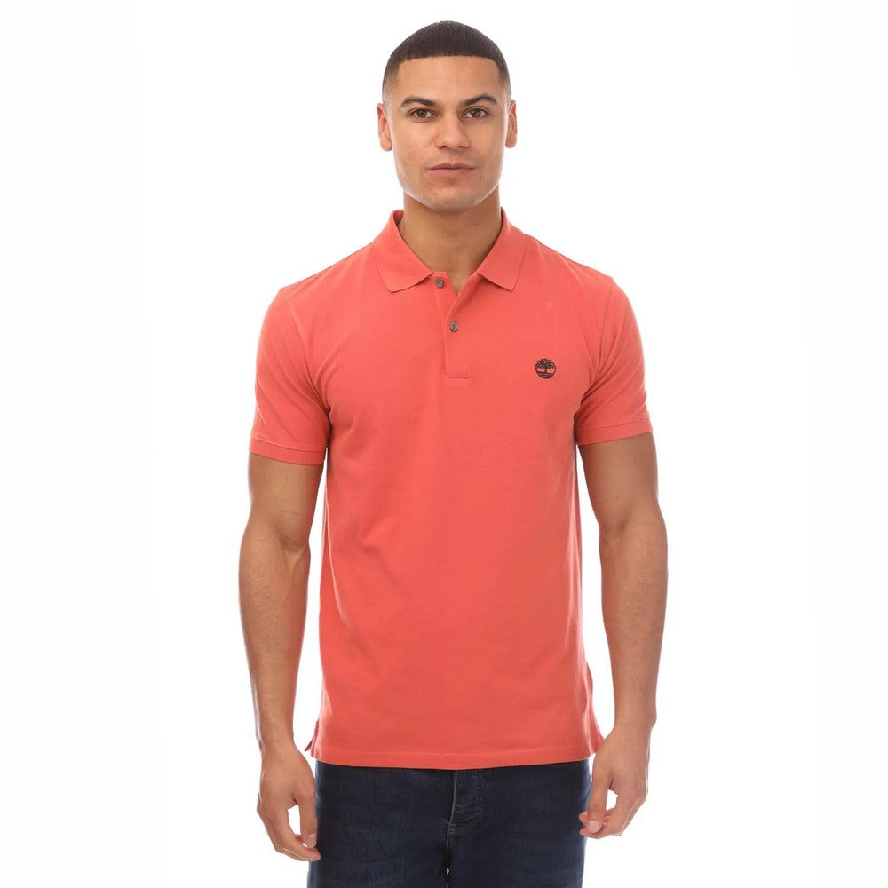 Coral - Front - Timberland Mens Merrymee River Polo Shirt