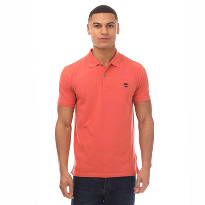 Coral - Front - Timberland Mens Merrymee River Polo Shirt