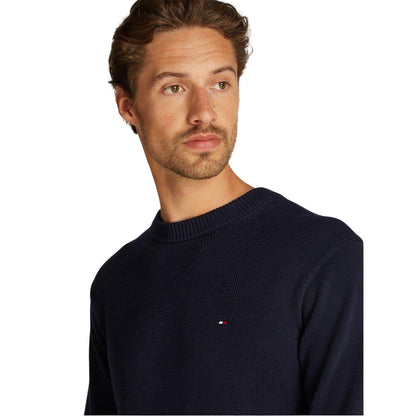 Sky Blue - Side - Tommy Hilfiger Mens Crew Neck Regular Long-Sleeved Jumper