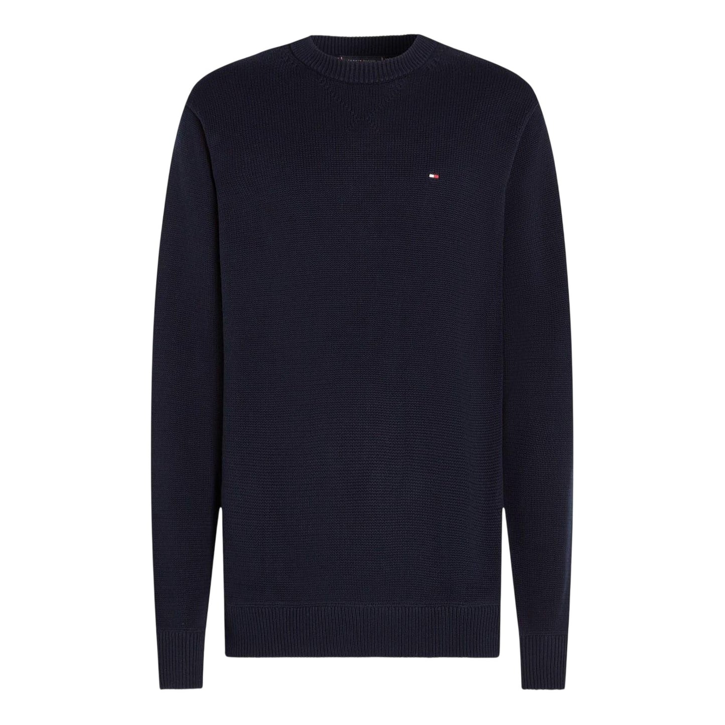 Sky Blue - Front - Tommy Hilfiger Mens Crew Neck Regular Long-Sleeved Jumper