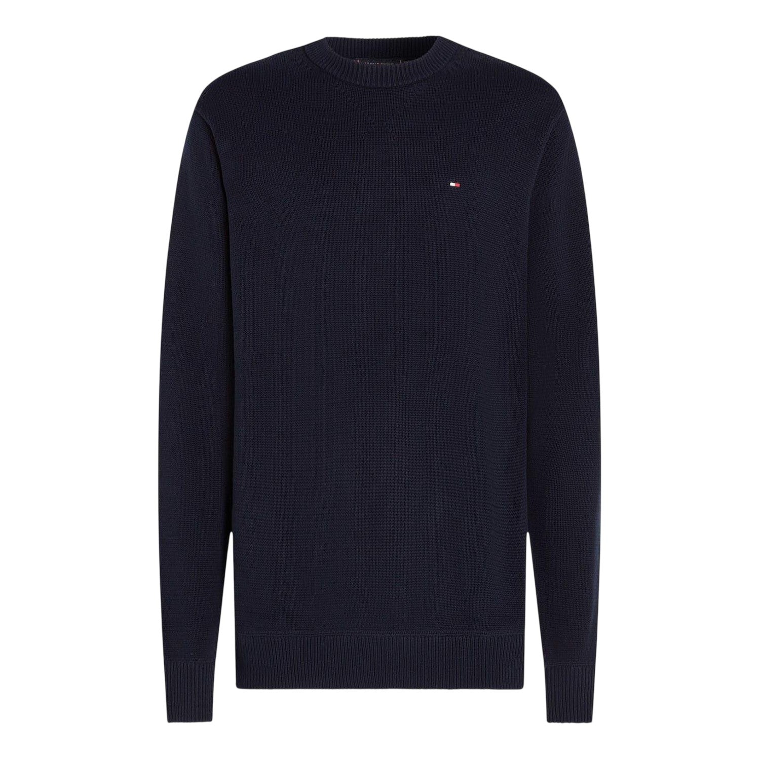 Sky Blue - Front - Tommy Hilfiger Mens Crew Neck Regular Long-Sleeved Jumper