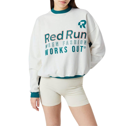 Earth Green - Side - Red Run Womens-Ladies Sweatshirt