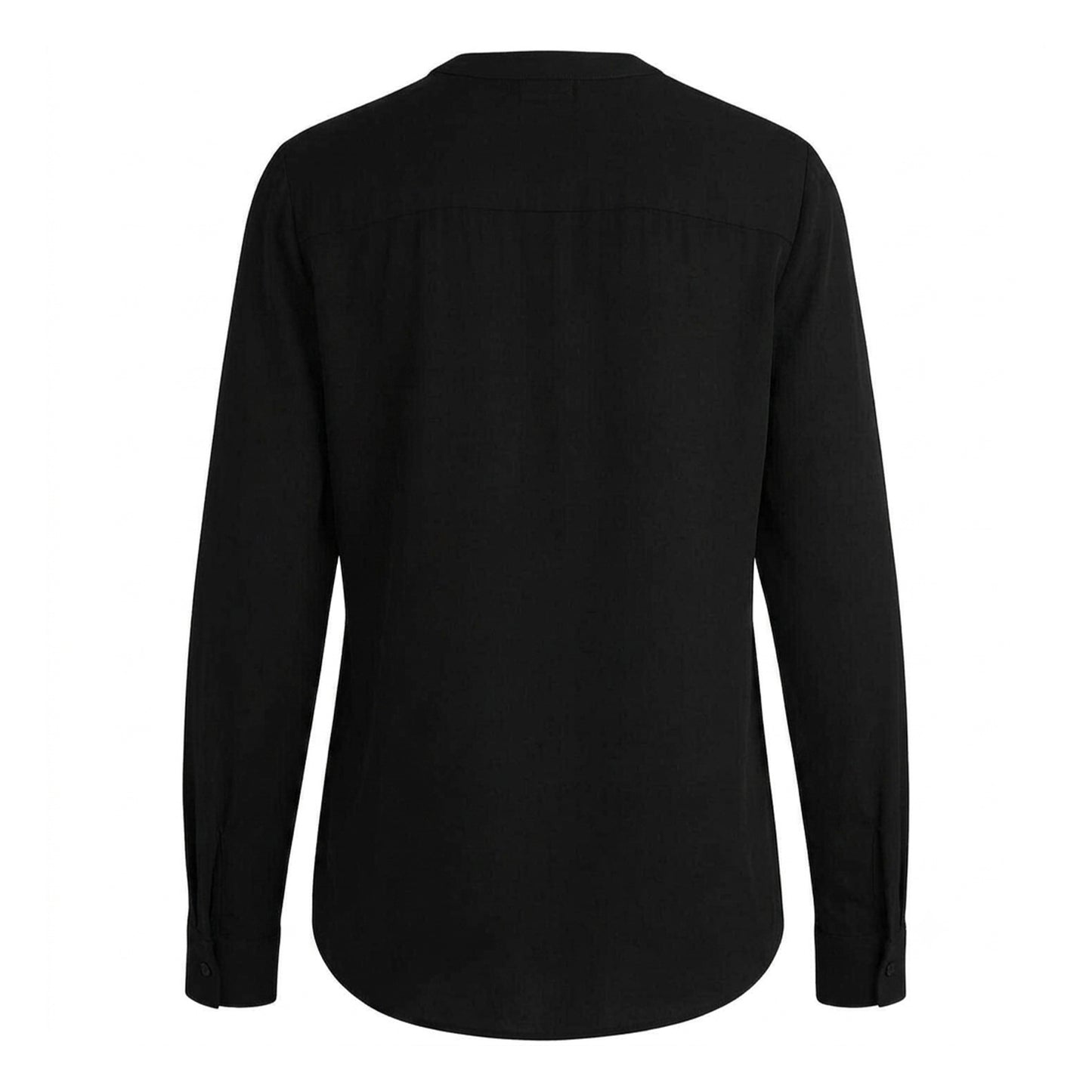 Black - Back - Boss Womens-Ladies Silk Regular Long-Sleeved Blouse
