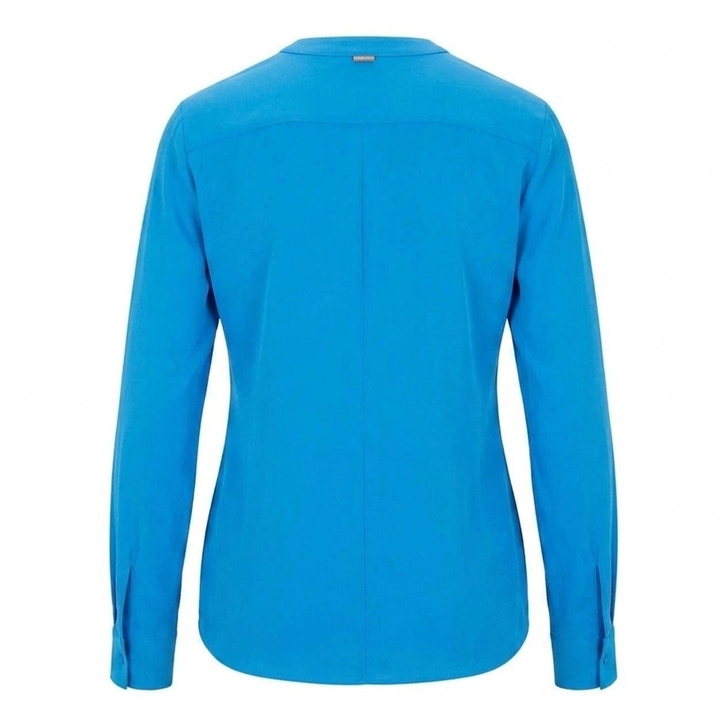 Bright Blue - Back - Boss Womens-Ladies Silk Regular Long-Sleeved Blouse