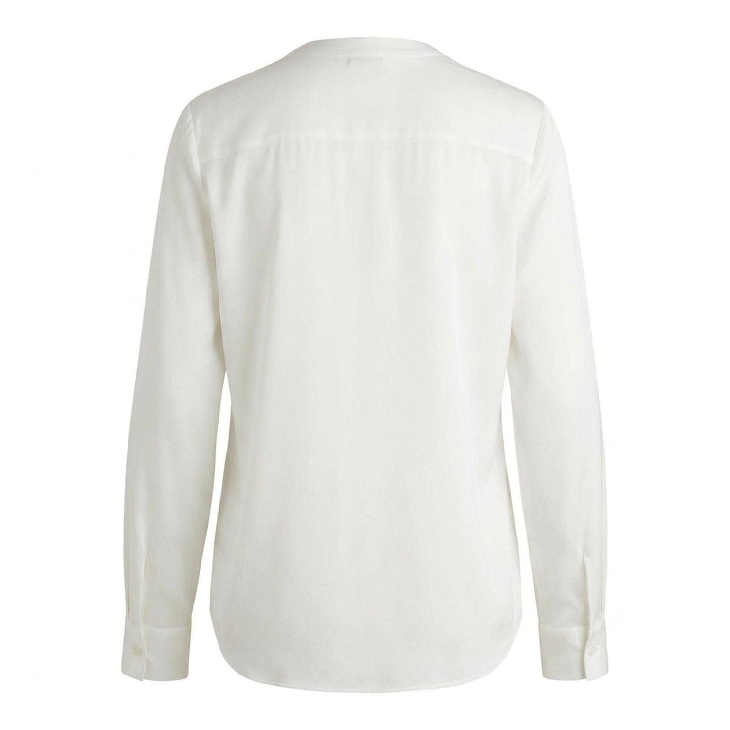 White - Back - Boss Womens-Ladies Silk Regular Long-Sleeved Blouse