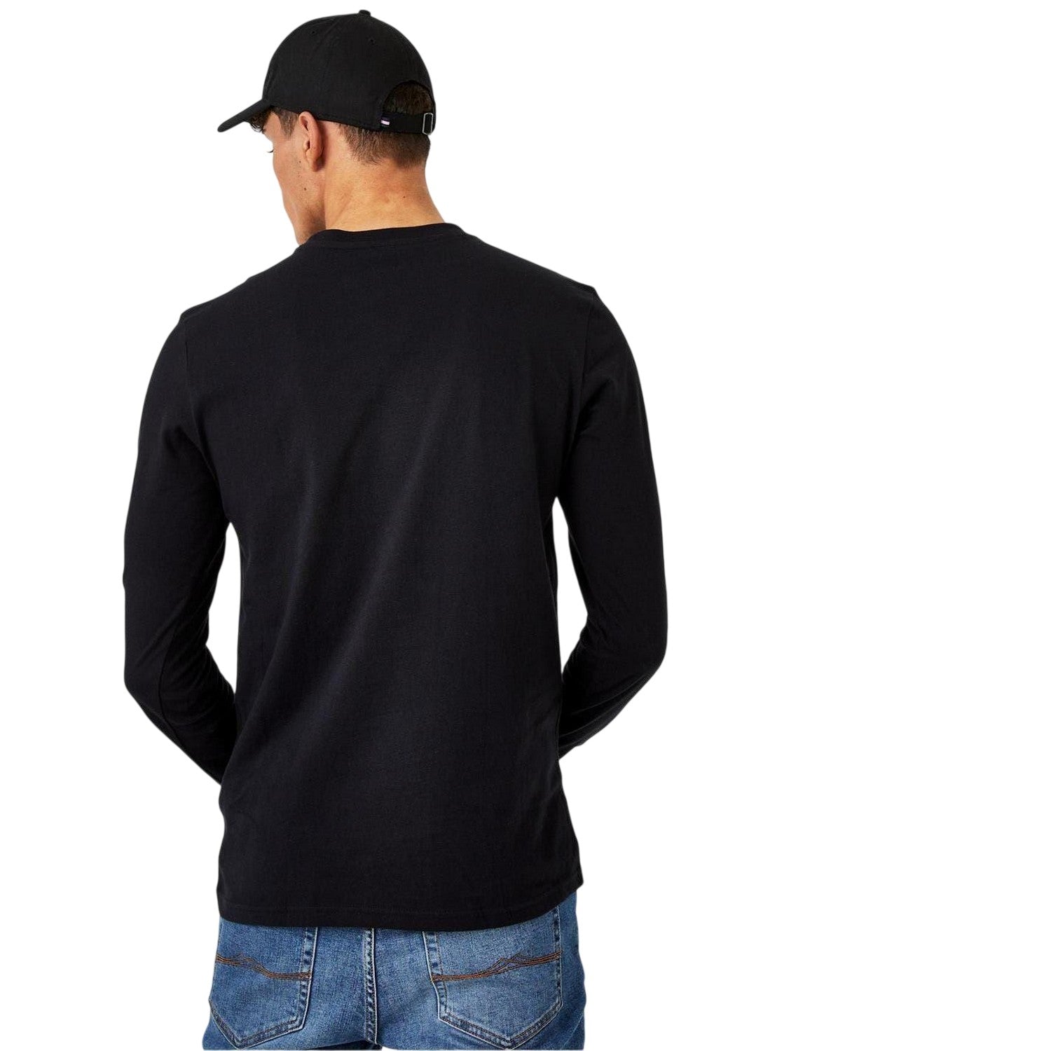 Black - Back - Jack Wills Mens Sandleford Crew Neck Long-Sleeved T-Shirt