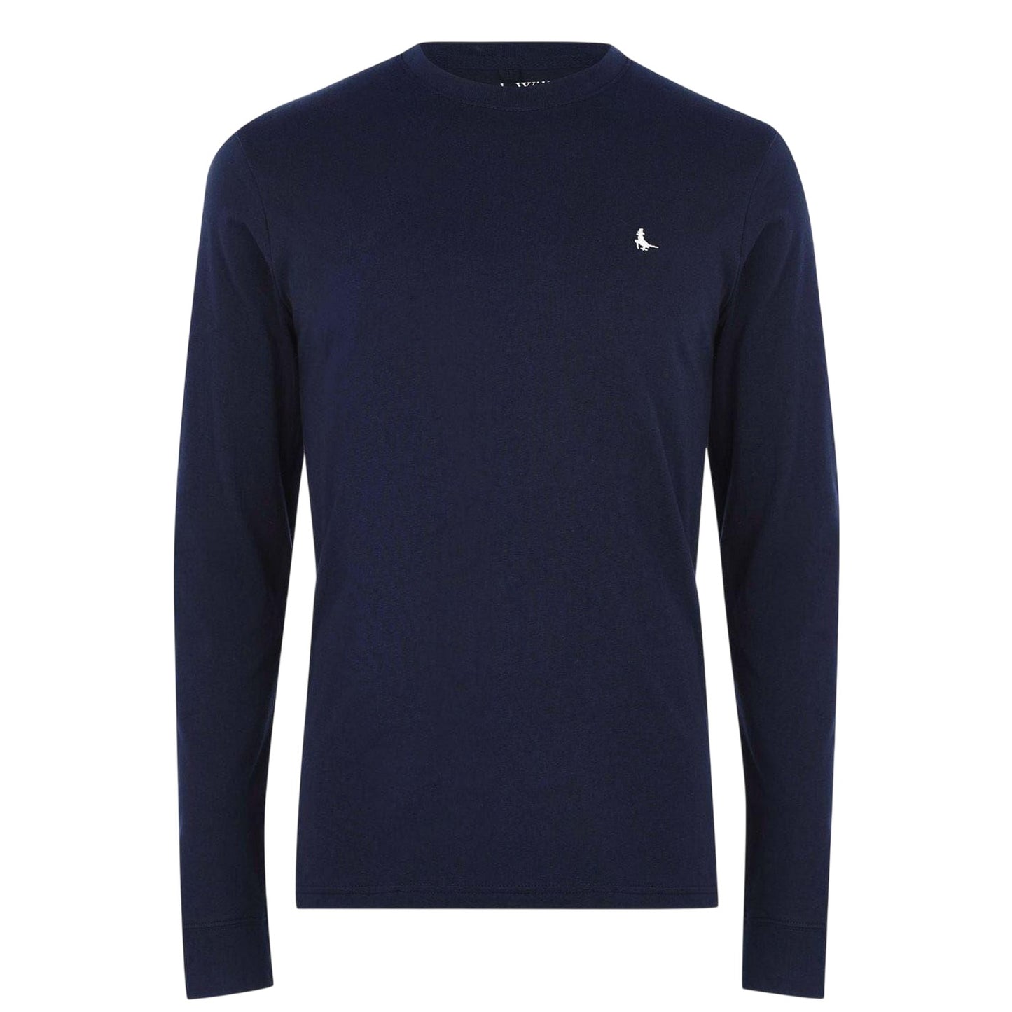 Navy - Front - Jack Wills Mens Sandleford Crew Neck Long-Sleeved T-Shirt