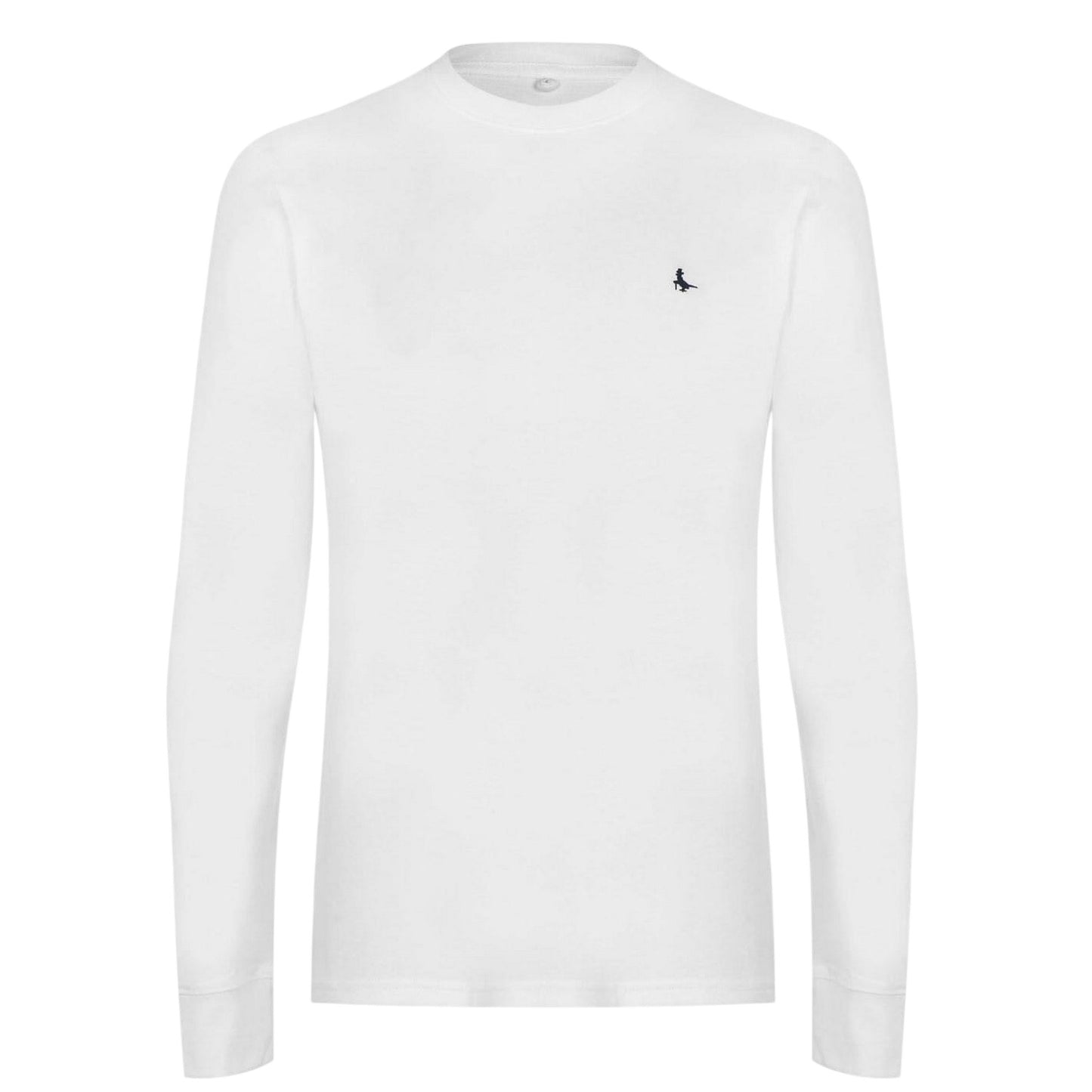 White - Front - Jack Wills Mens Sandleford Crew Neck Long-Sleeved T-Shirt