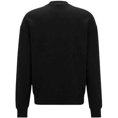 Black - Back - Hugo Mens Niero Box Logo Crew Neck Sweatshirt