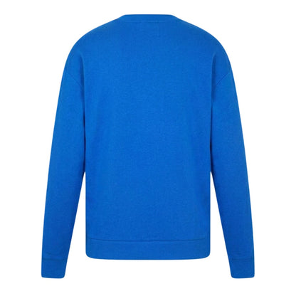 Blue - Back - Hugo Mens Niero Box Logo Crew Neck Sweatshirt