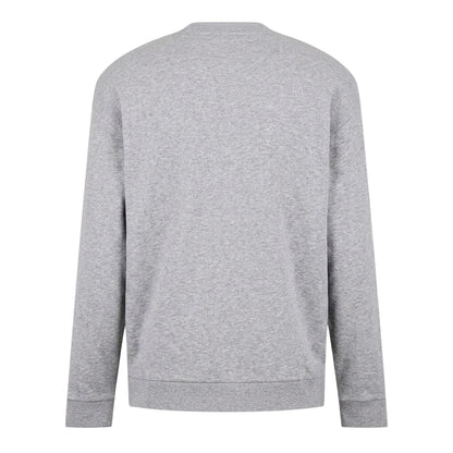 Grey Marl - Back - Hugo Mens Niero Box Logo Crew Neck Sweatshirt