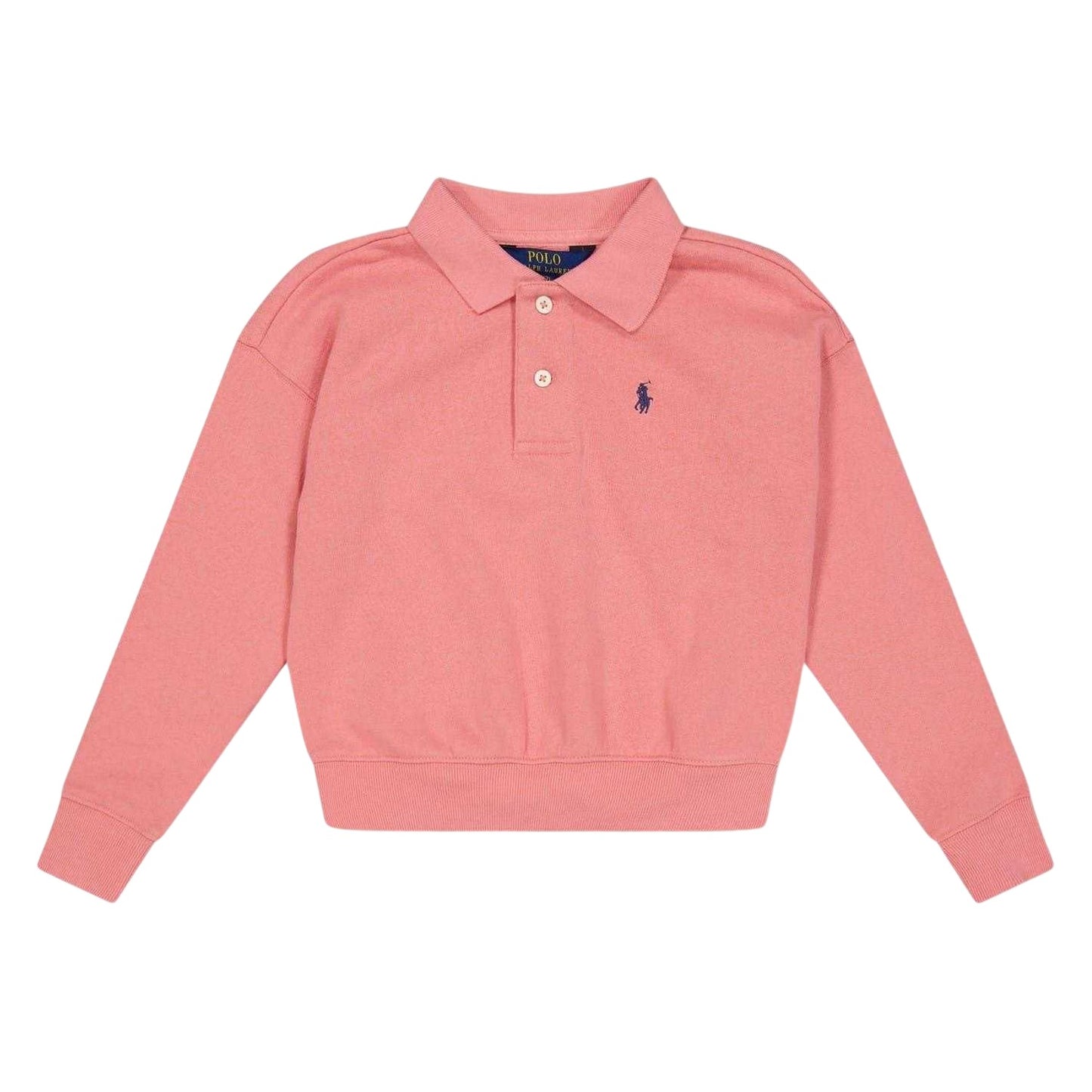 Peony - Front - Ralph Lauren Childrens-Kids Regular Long-Sleeved Polo Sweatshirt