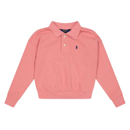 Peony - Front - Ralph Lauren Childrens-Kids Regular Long-Sleeved Polo Sweatshirt