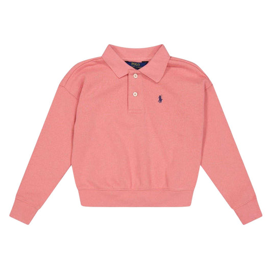 Peony - Front - Ralph Lauren Childrens-Kids Regular Long-Sleeved Polo Sweatshirt
