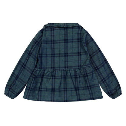Multicoloured - Back - Lilly & Sid Childrens-Kids Checked Regular Blouse